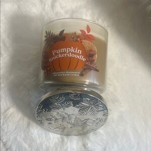 Bath & Body Works Pumpkin Snickerdoodle 3-Wick Candle - Orange & Cream